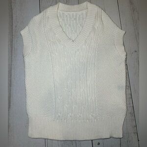 Women's White Sweater Vest